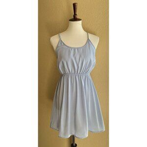 Glamorous Womens Blue Low Back Party Prom Strappy Dress Size S $58